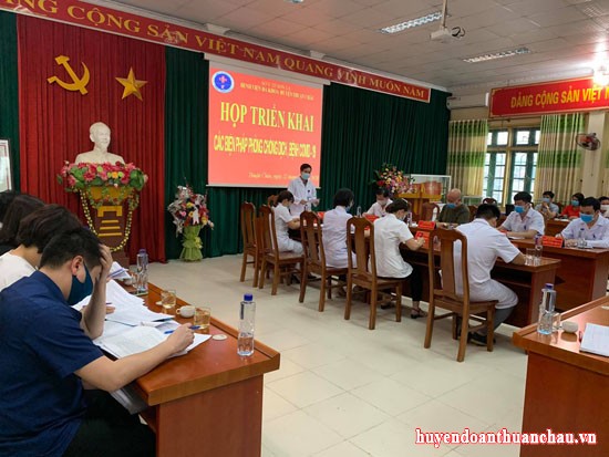 Thuận Châu tổ chức diễn tập phòng chống dịch Covid - 19