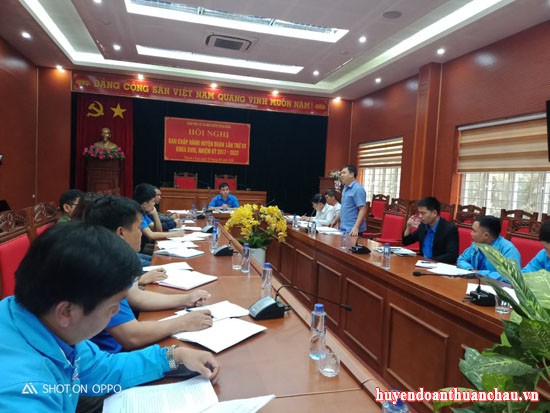 Huyện đoàn Thuận Châu tổ chức Hội nghị Ban chấp hành mở rộng lần thứ XV, khóa XVIII, nhiệm kỳ 2017-2022