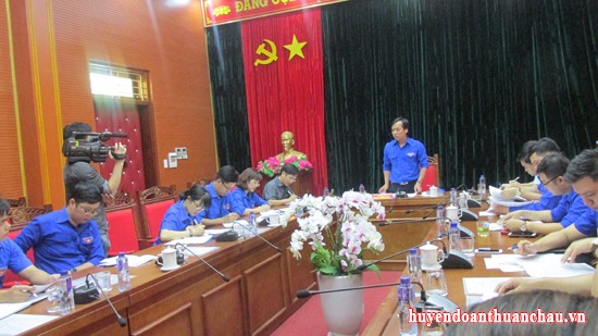 Đoàn công tác Trung ương Đoàn làm việc với Ban Thường vụ huyện đoàn Thuận Châu