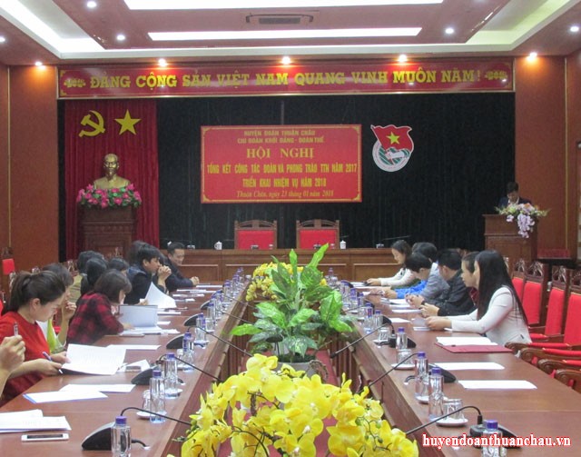 Chi đoàn Khối Đảng-Đoàn thể tổ chức Hội nghị Tổng kết công tác Đoàn và phong trào thanh thiếu nhi năm 2017